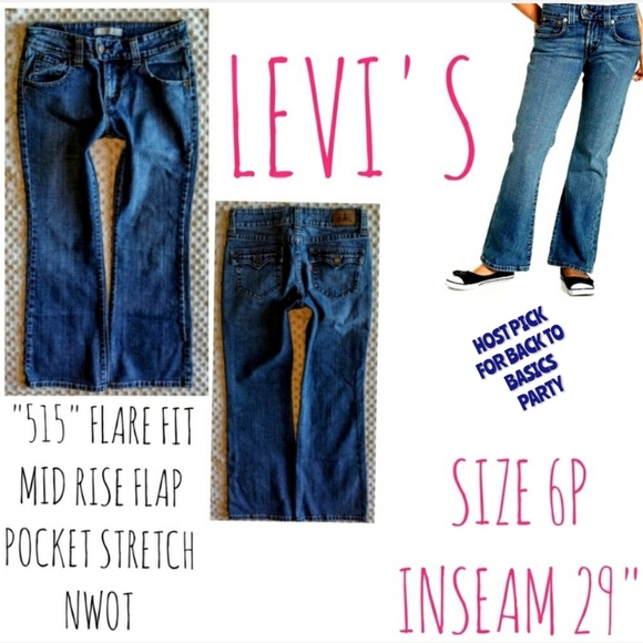 Levi's Denim - Levi's Jeans Size 6 Mid Rise Flare Fit Stretch
